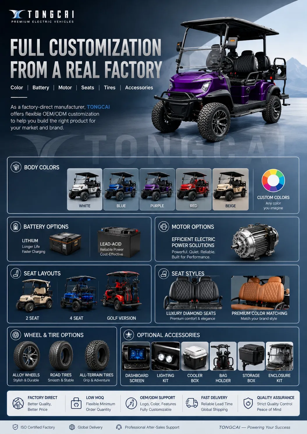 Classic 4-Passenger Retro Electric Golf Cart Timeless Design, Modern Comfort, Perfect for Resorts, Events & Leisure Tours Electric Golf Cart