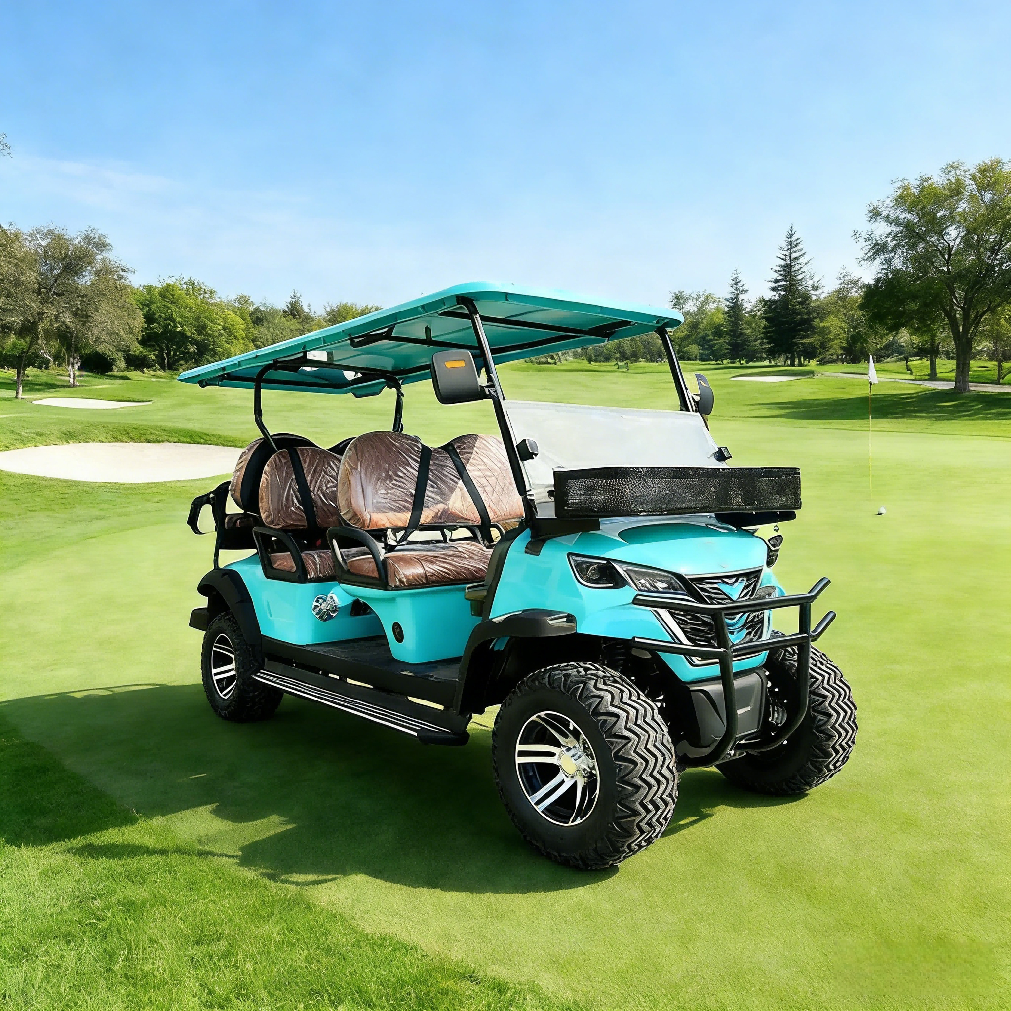WOLAN Source Plant48V-150ah Lithium Battery Basic 6 Seater Electric Golf Cart Street Legal for Budget Rental Fleet Service