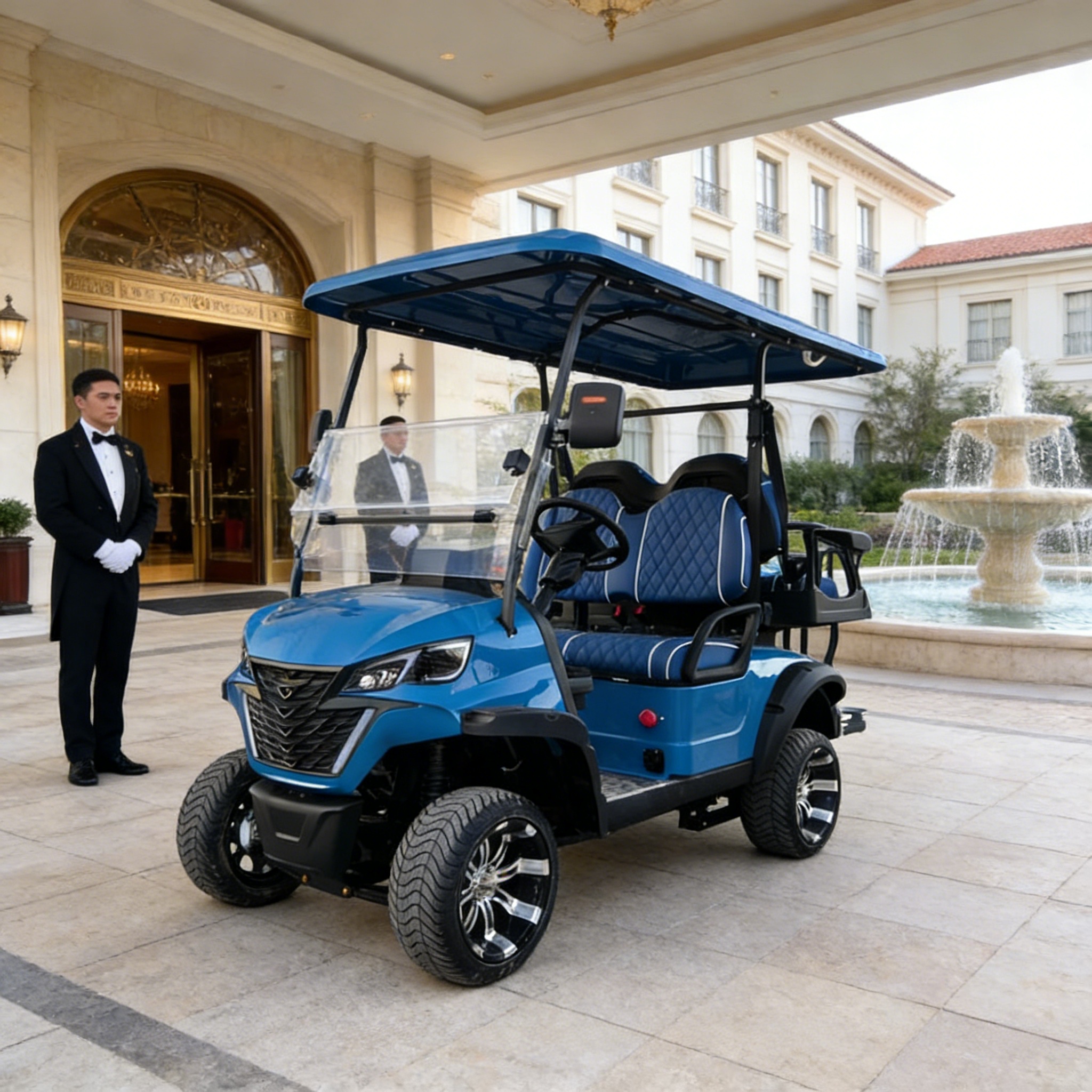 2025 New Arrival Advanced EV Golf Cart EV Titan Golf Cart High-Torque for Commercial Resort Heavy-Duty Cargo Transport Use