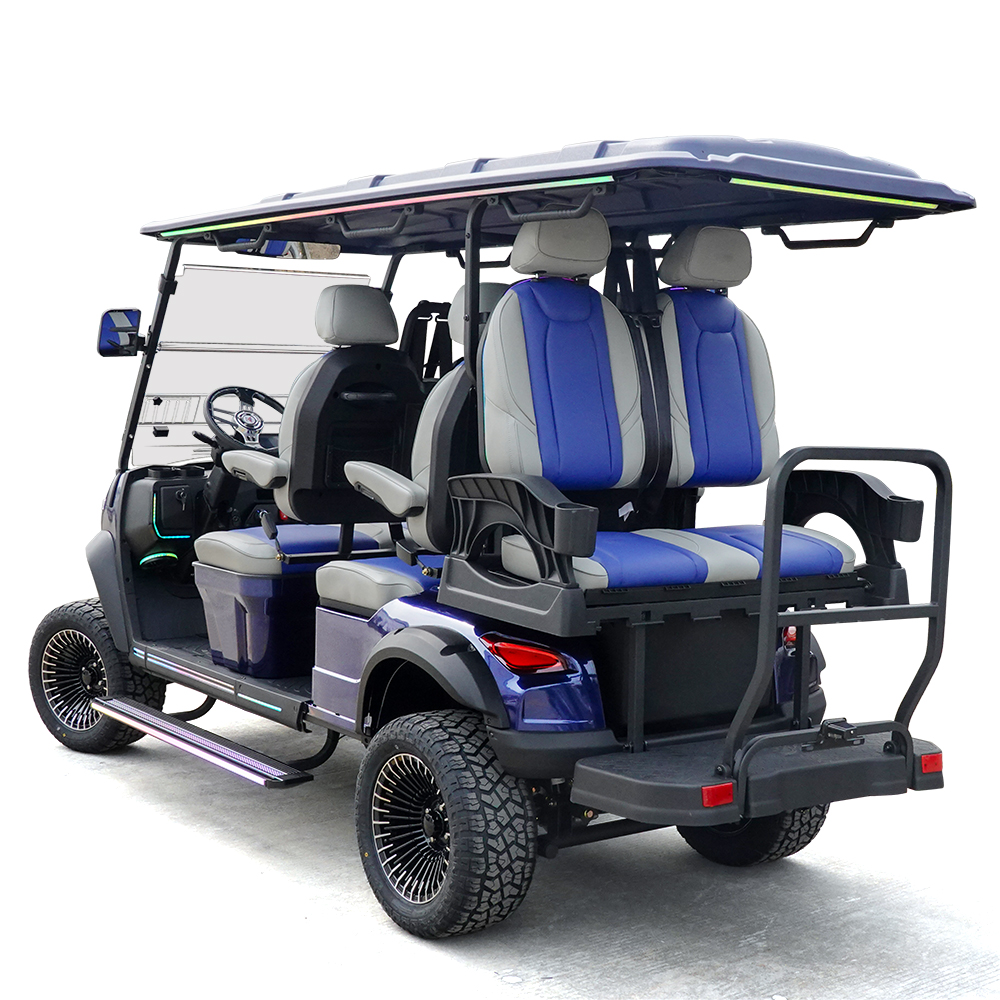 High-end Six-Seater Electric Golf Cart Intelligent Technology Luxury Comfort CE Certified 70-90km Range Designed for Upscale