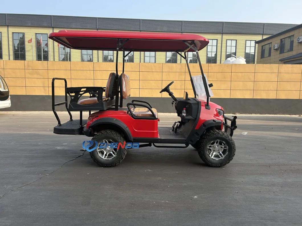 Battery Operated Club Car 4 Seater 60V Lithium Battery Golf Buggy Electric Custom Golf Cart for Sale