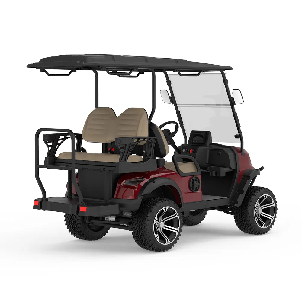 High Performance 10" &amp; 14" Road Tyres New Electric Golf Cart High Speed 2+2 4 Person Golf Cart with DOT Approved