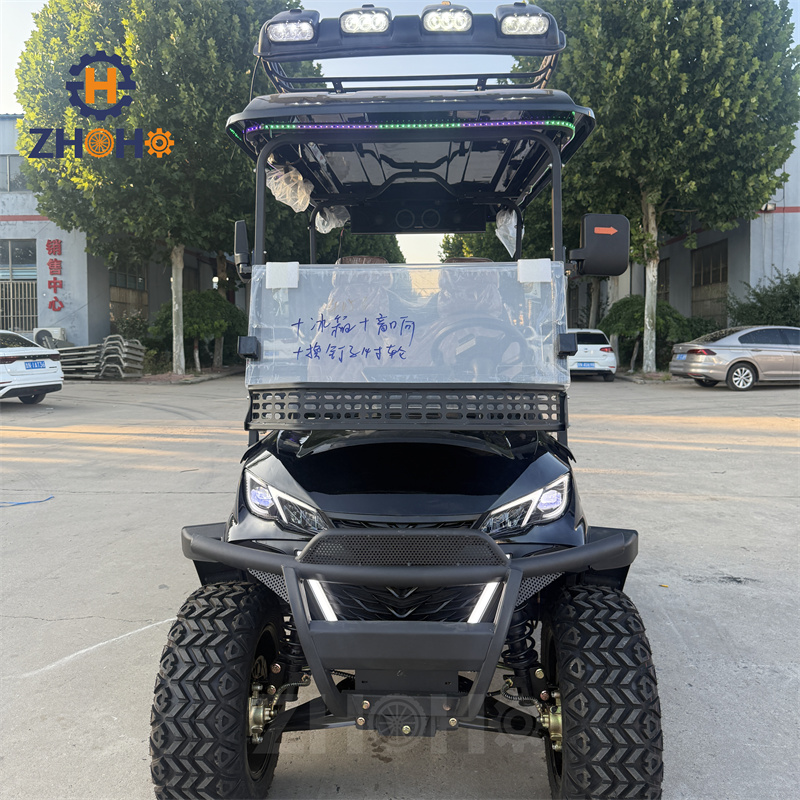 New Luxury Design Electric Golf Cart with Solar Roof Off-road Lithium 4 Seater Hunting Golf Buggy