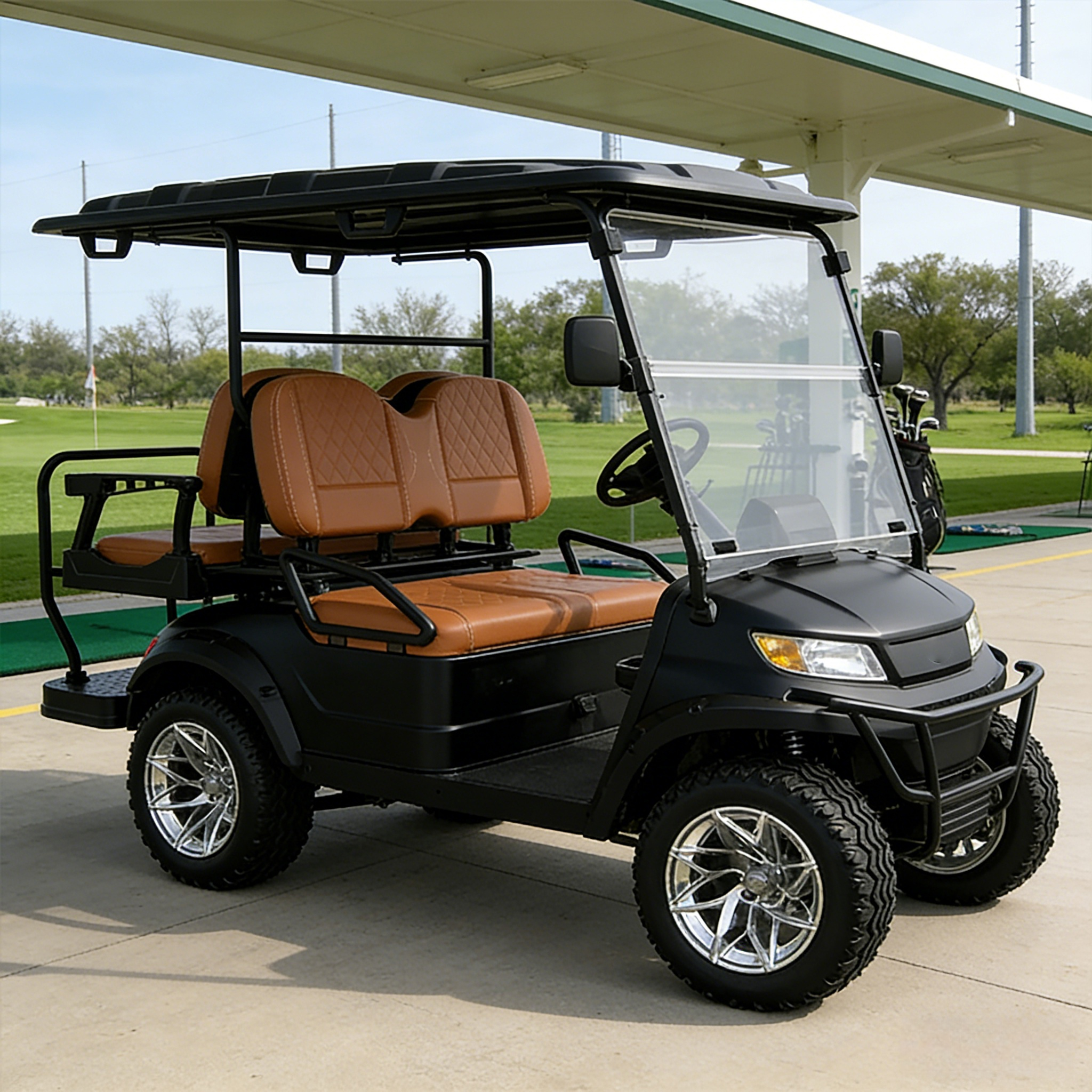 Wolan 3-4 Seater Electric Golf Cart with CE/DOT/Eec Certifications 70-90km Range for Budget Rental Fleet Service