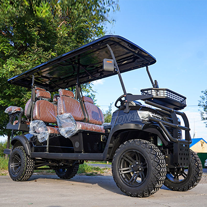 Smart 4-Seater Electric Golf Cart with 9" Touchscreen Backup Camera Bluetooth Street Legal LSV 48V LiFePO4 Lithium 5kW AC Motor