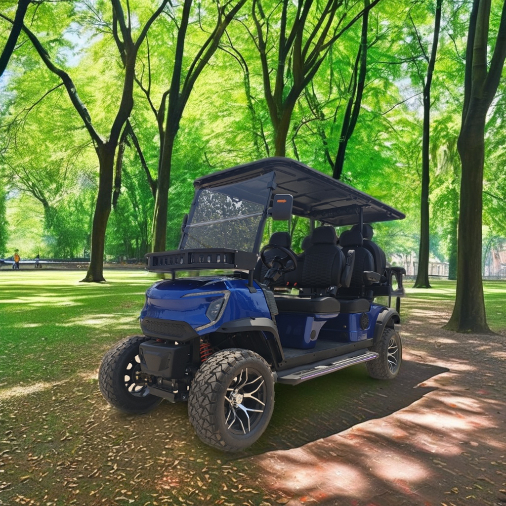 48V Electric Golf Cart 1-2-Seater with Solar Charging for Eco-Resort Applications