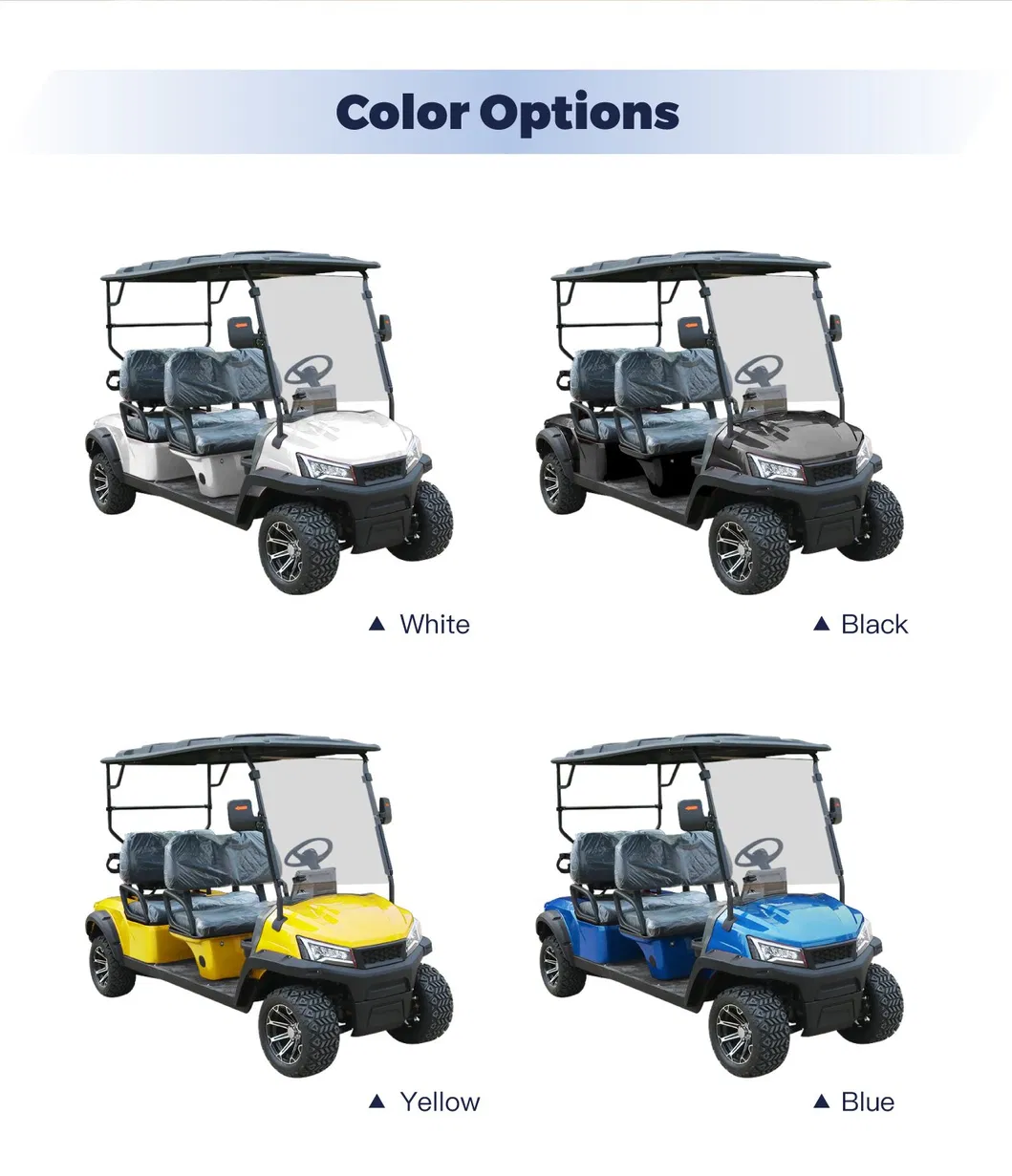 Low Speed New Energy Vehicles 4 Seater Electric Golf Carts Club Golf Scooter Lithium Battery Hunting Golf Buggy