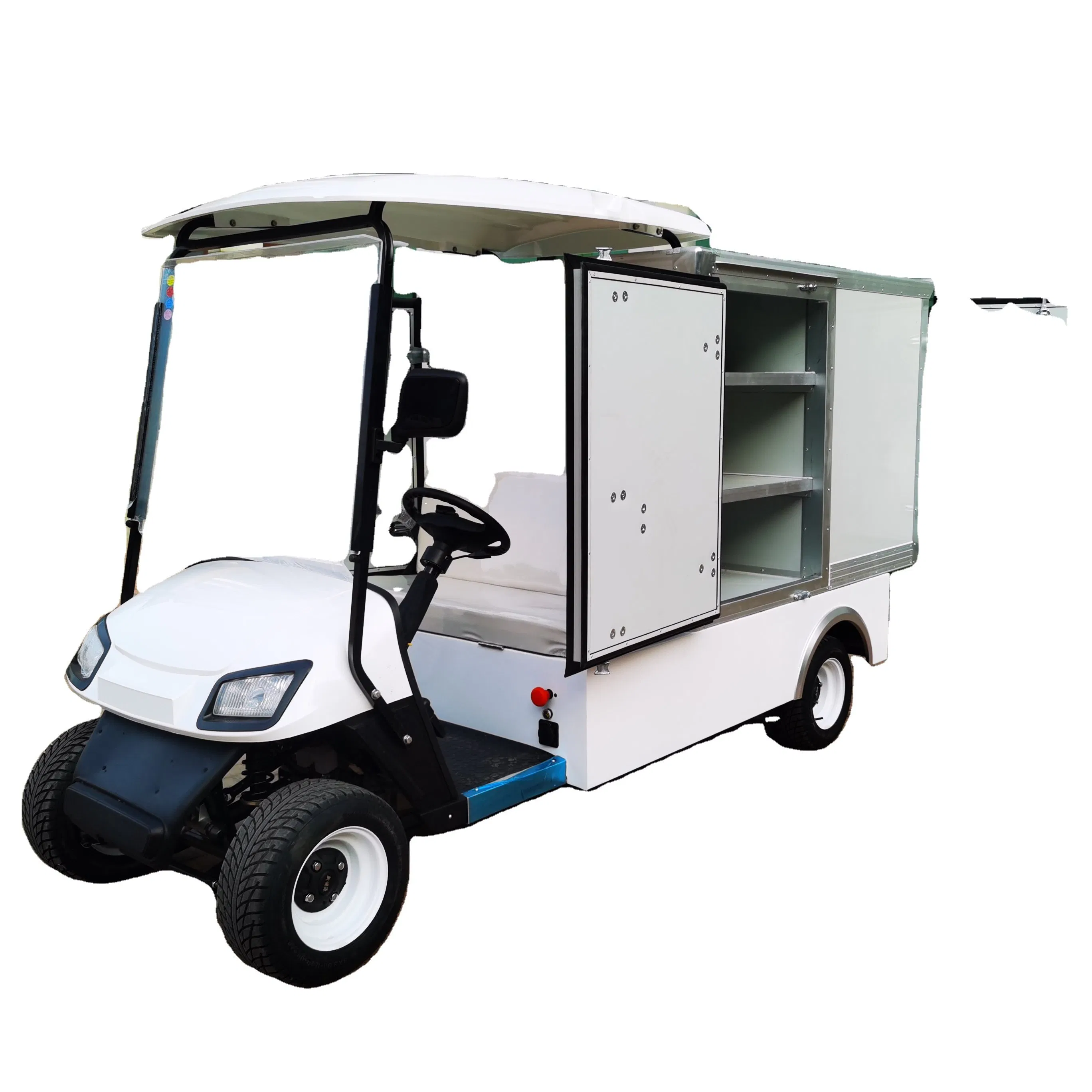 Modern Import EV Utility 2-Seater Electric Golf Cart Truck From China New Condition with Cargo Buckets