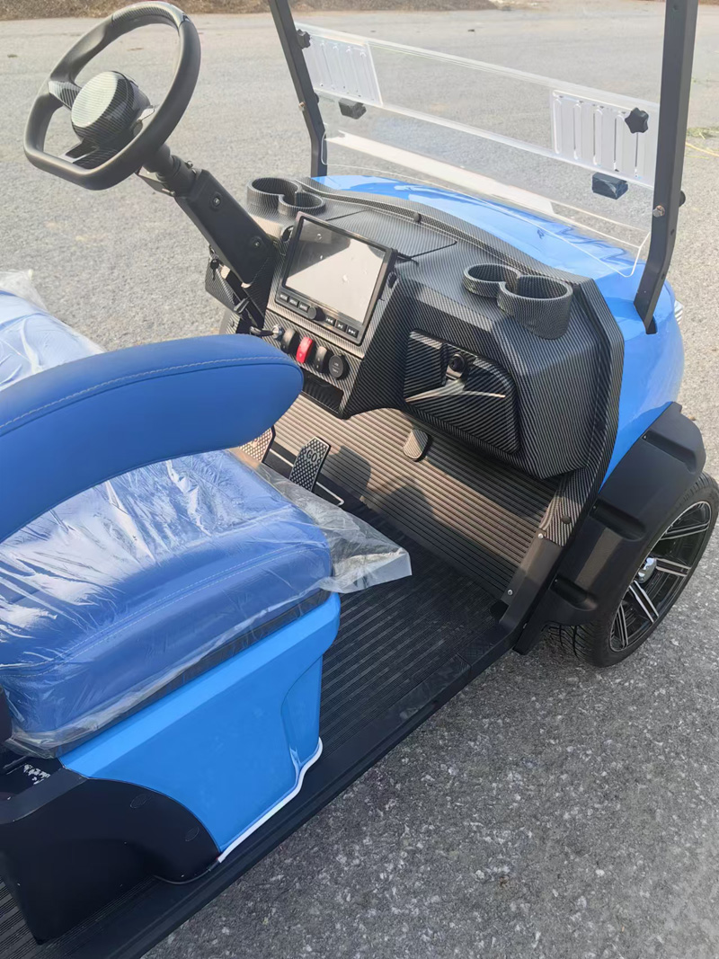 Modern Style 4 Passenger Golf Car Street Legal LSV Smooth Driving Electric Vehicle With Music Player Multi-functional Golf Cart
