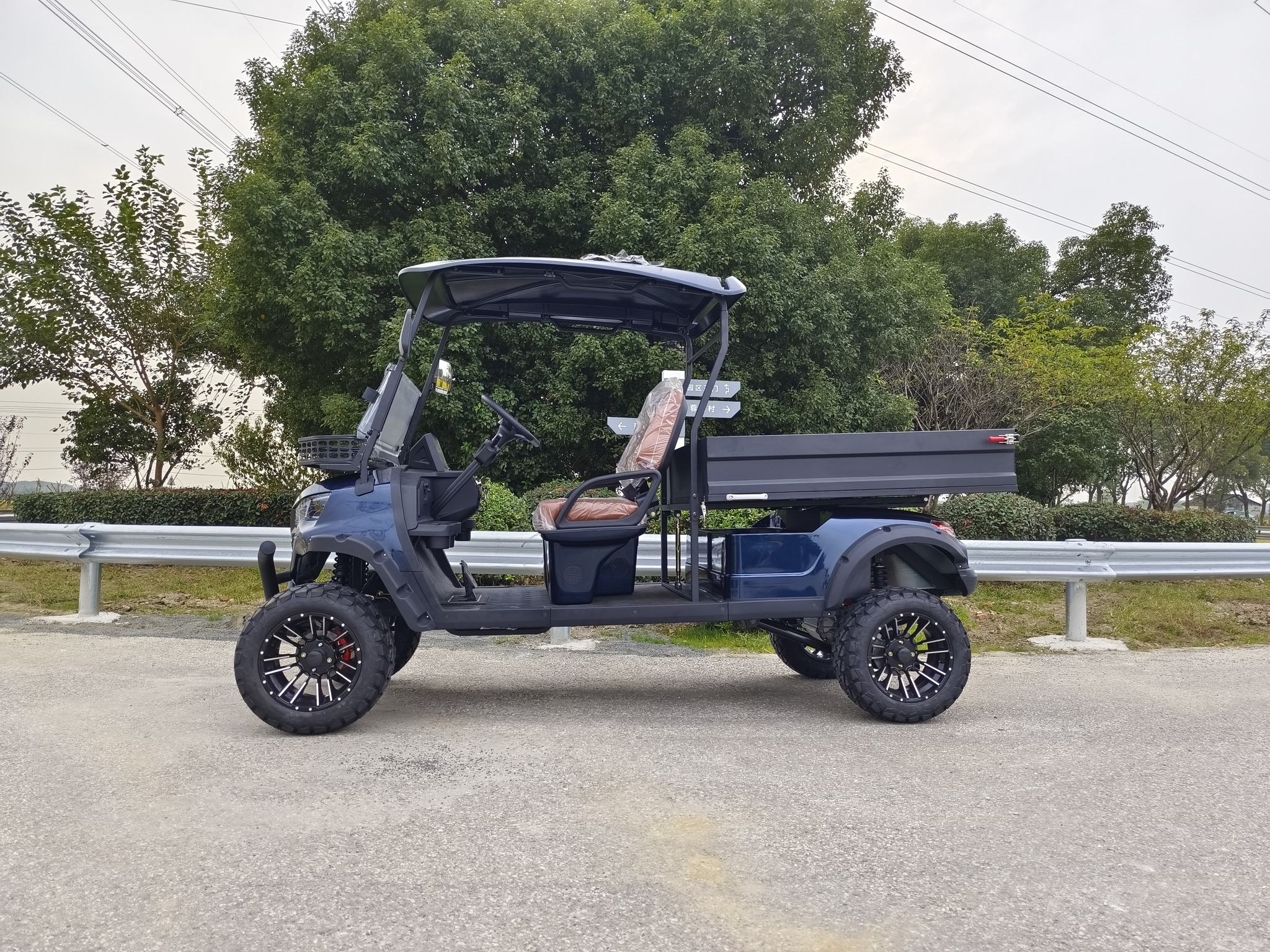 Electric 2 Seat Off Road Powerful New Design Electric 4X4 Golf Carts With Dump Truck Cargo Bed Pickup