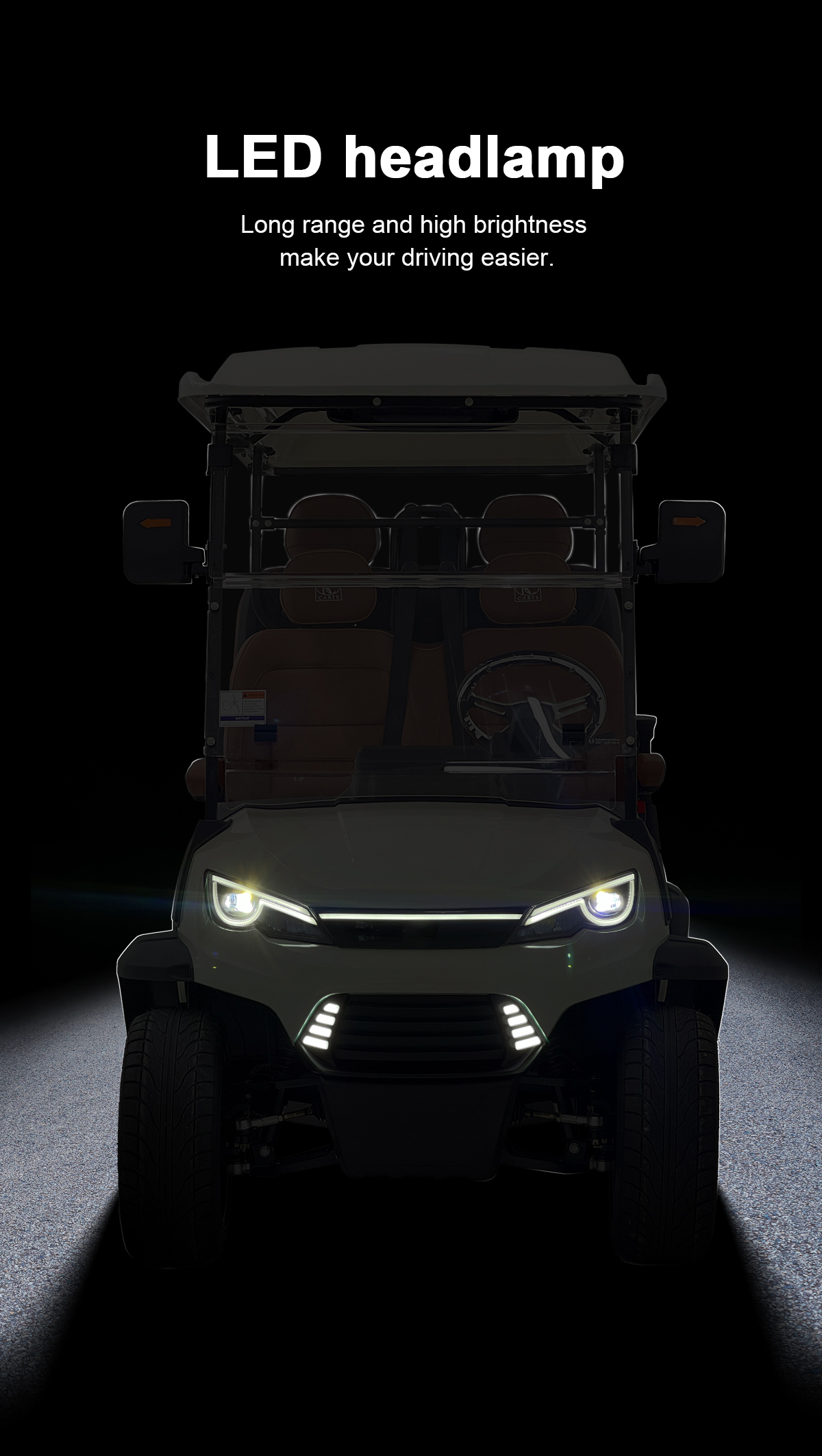 Customizable Off-Road 4-Seater Electric Golf Cart Lithium Battery 70-90km Range 5KW/6.3KW Motor 70 Km/h Max Speed CE/DOT/Eec