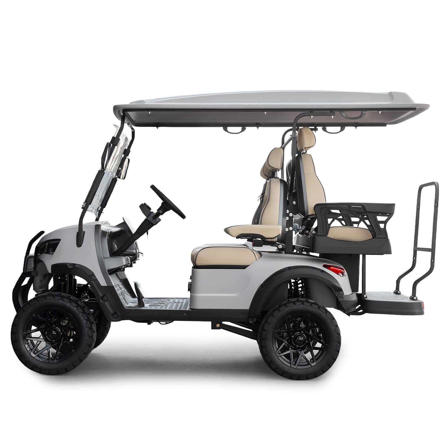 China 48V Four Seats Electric Golf Cart 4X4 Drive Electric Vehicles 2+2 Seater Utility Buggy Electric Cars