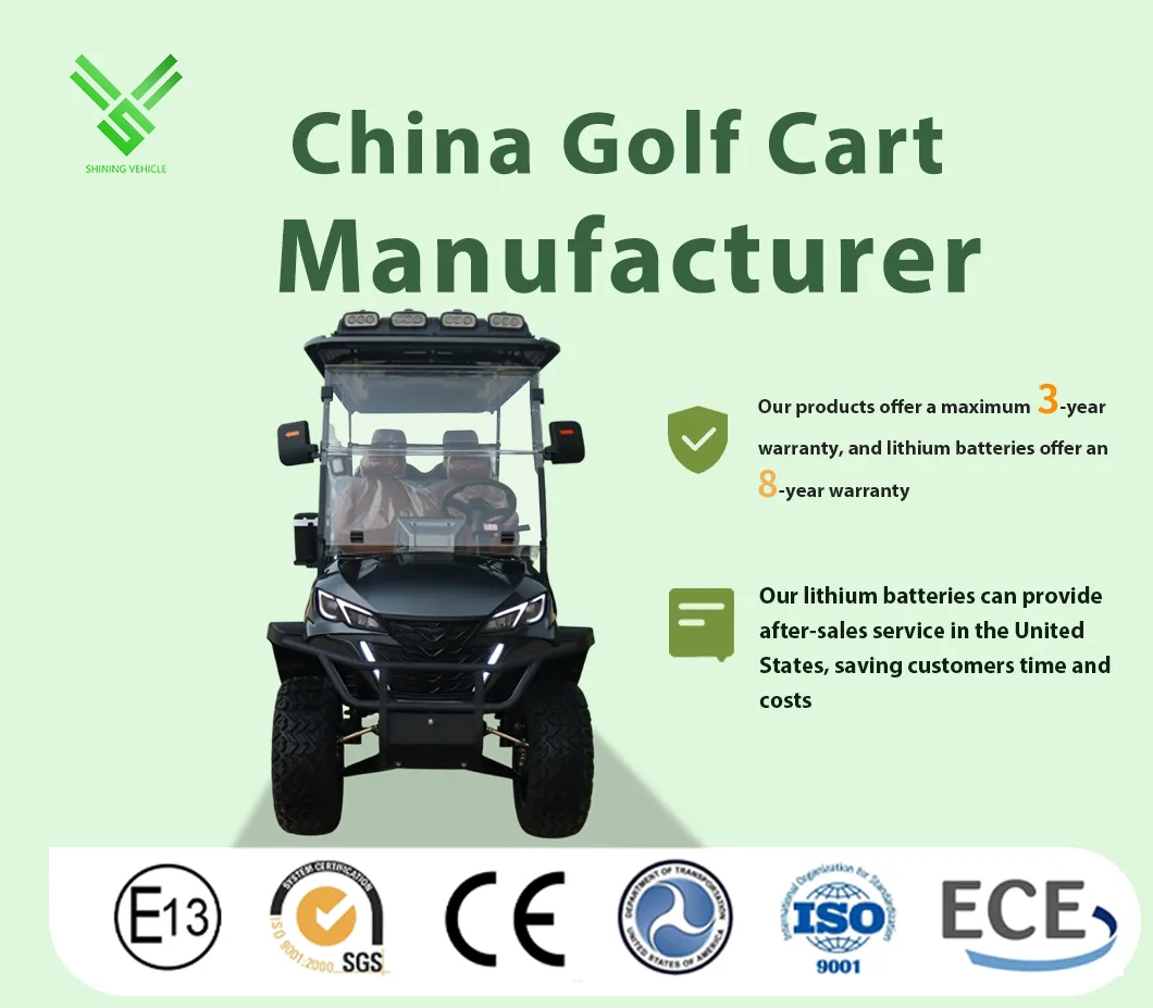 Golf Cart Manufacturer New Design Strong Power Lithium Battery