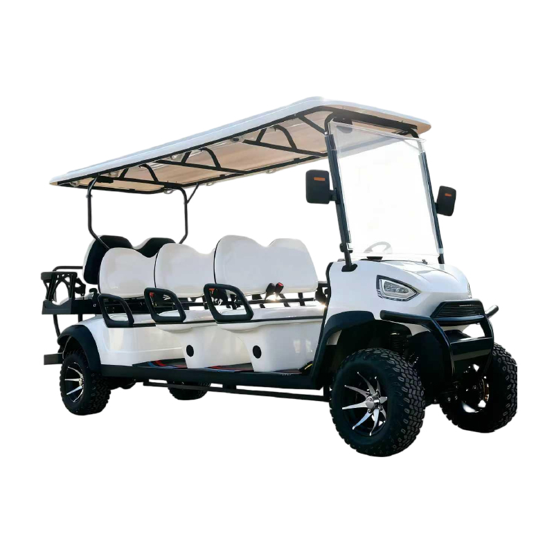 Tarion CE Certified Electric Heavy Duty 8-Seater 60V Battery Golf Cart with 35KM/H Speed &amp; 90km Range 12-inch Off-Road Tires