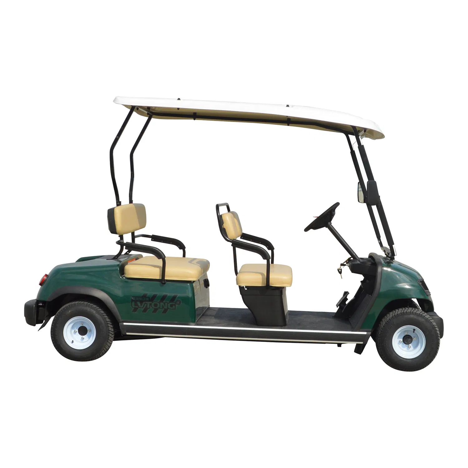 Comfortable Leather Seat Legal Driving 48V Battery Operated 4 Passengers Electric Golf Cart (LT-A4)