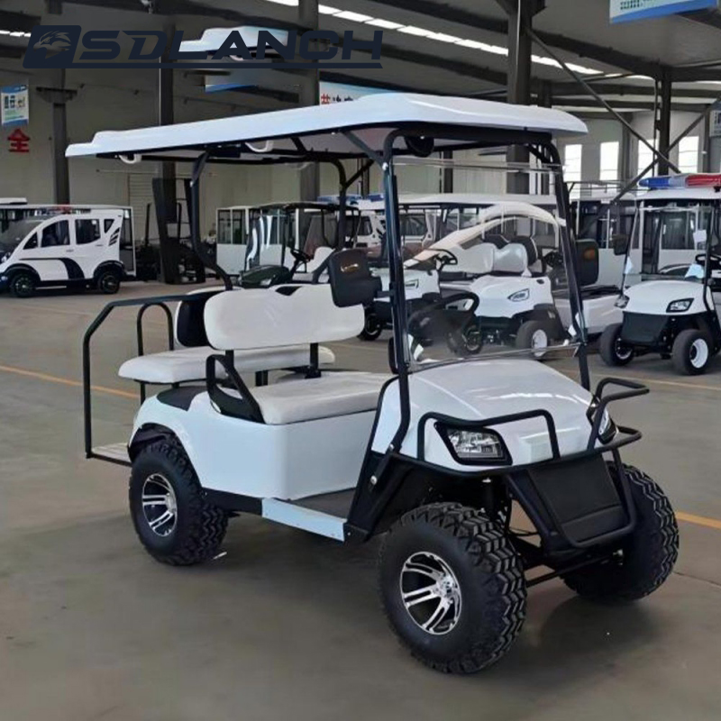 High Performance 4 Seats Electric Trolley Lithium Battery Powered High Speed 4 Wheels Electric Golf Carts