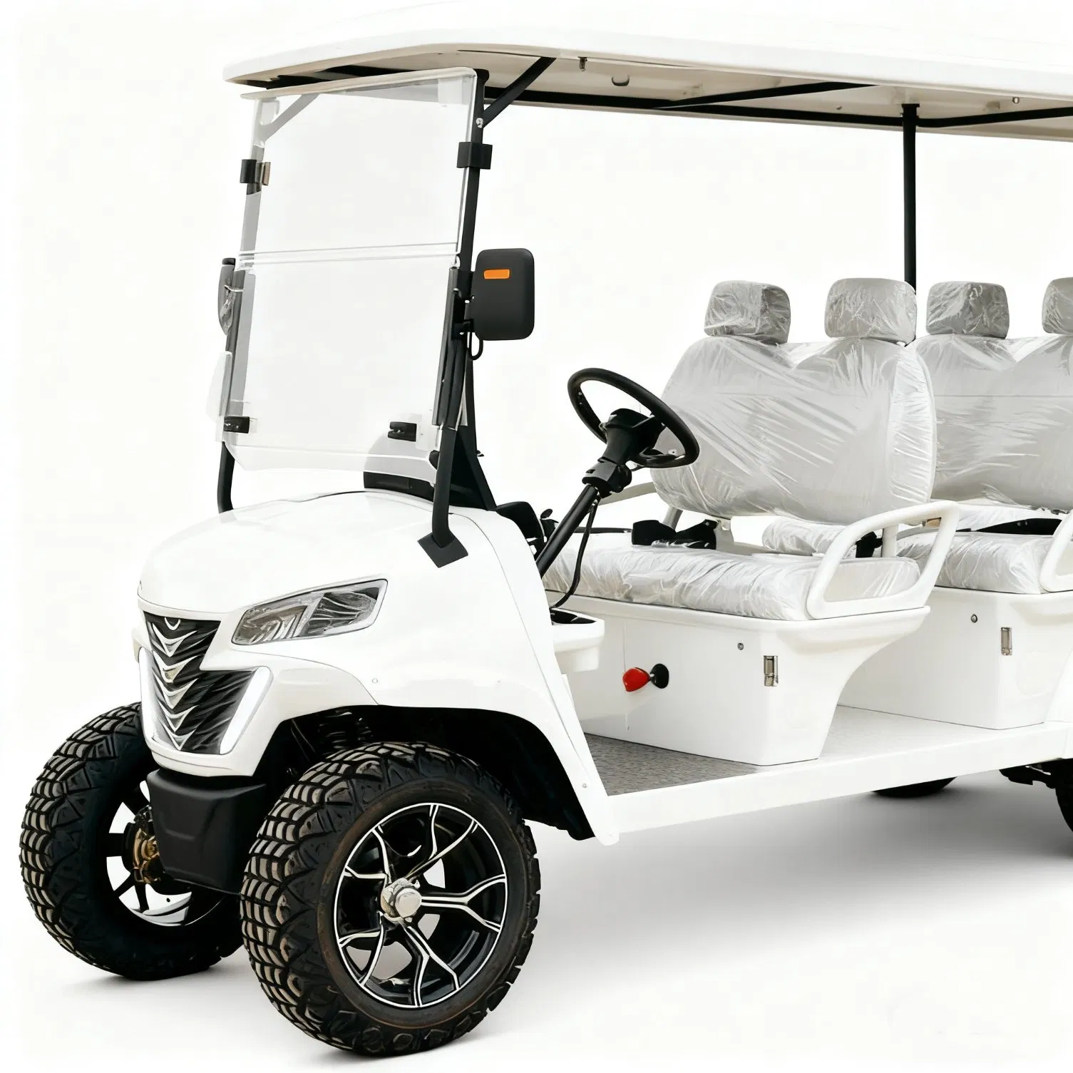 Powerful Smooth Stable High-Performance Low-Speed Electric Community Cart with off-Road Tire