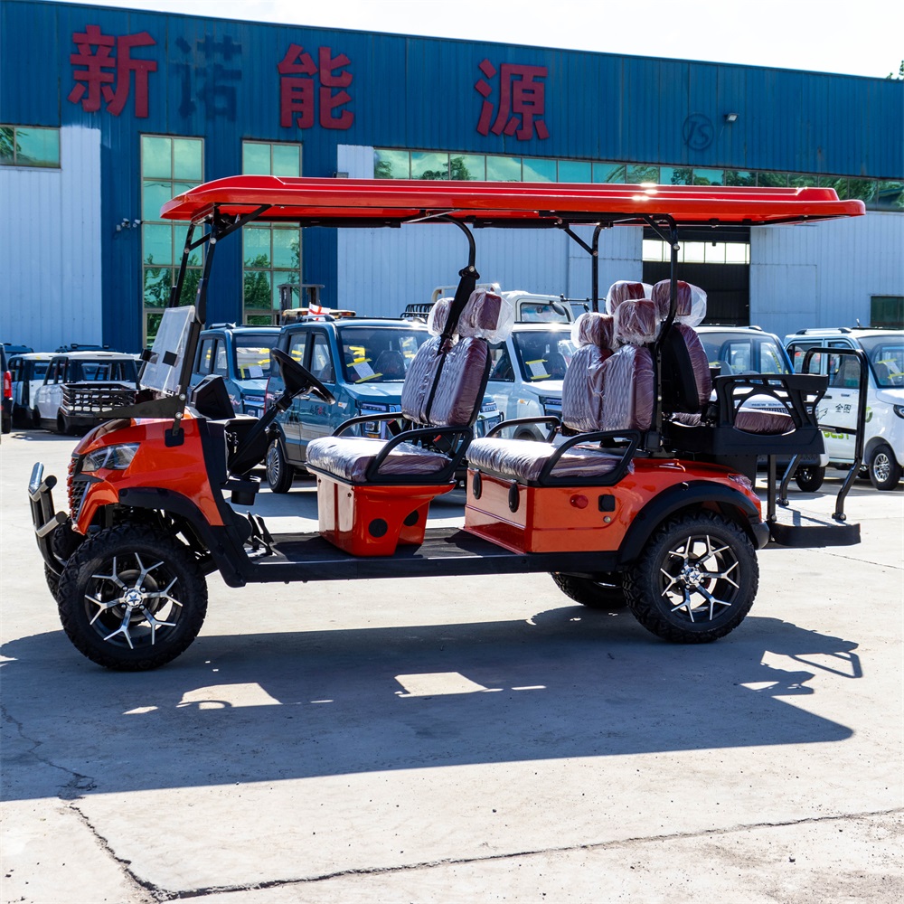 Off-Road Electric Golf Cart with Heavy Duty Suspension All Terrain Tires and High Ground Clearance for Farm and Ranch Use