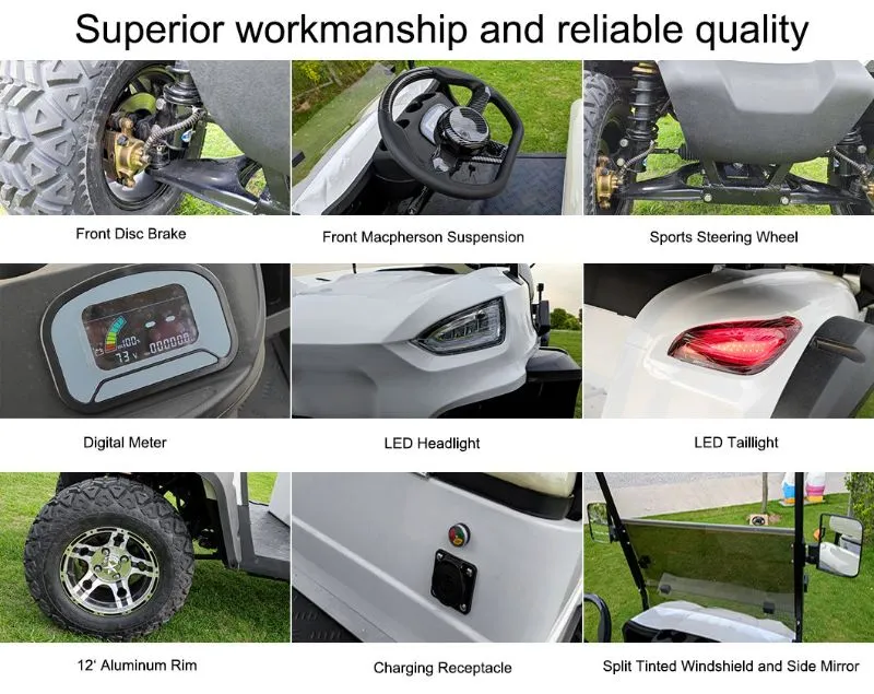 Electric Golf Cart Detailed Parts View