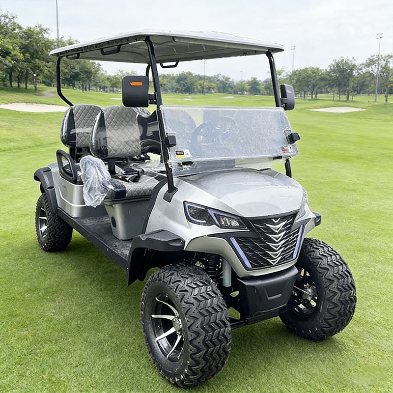 WOLAN Direct Supply Electric 48V-150ah Lithium Battery 5kW AC Motor High Torque 4 Seater Lifted Golf Cart 70-90km Range for Mud