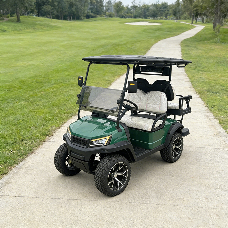 Professional Grade 4 Seater Golf Cart with Rear Caddie Standing Platform for Club Course and Rental Fleets