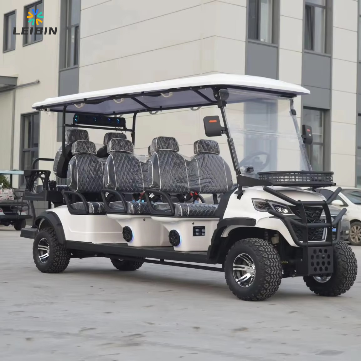 Luxury Design Long-range Battery Life 8 Seater Electric Golf Cart 72 Volt for Golf Courses Resorts Scenic Area Sightseeing