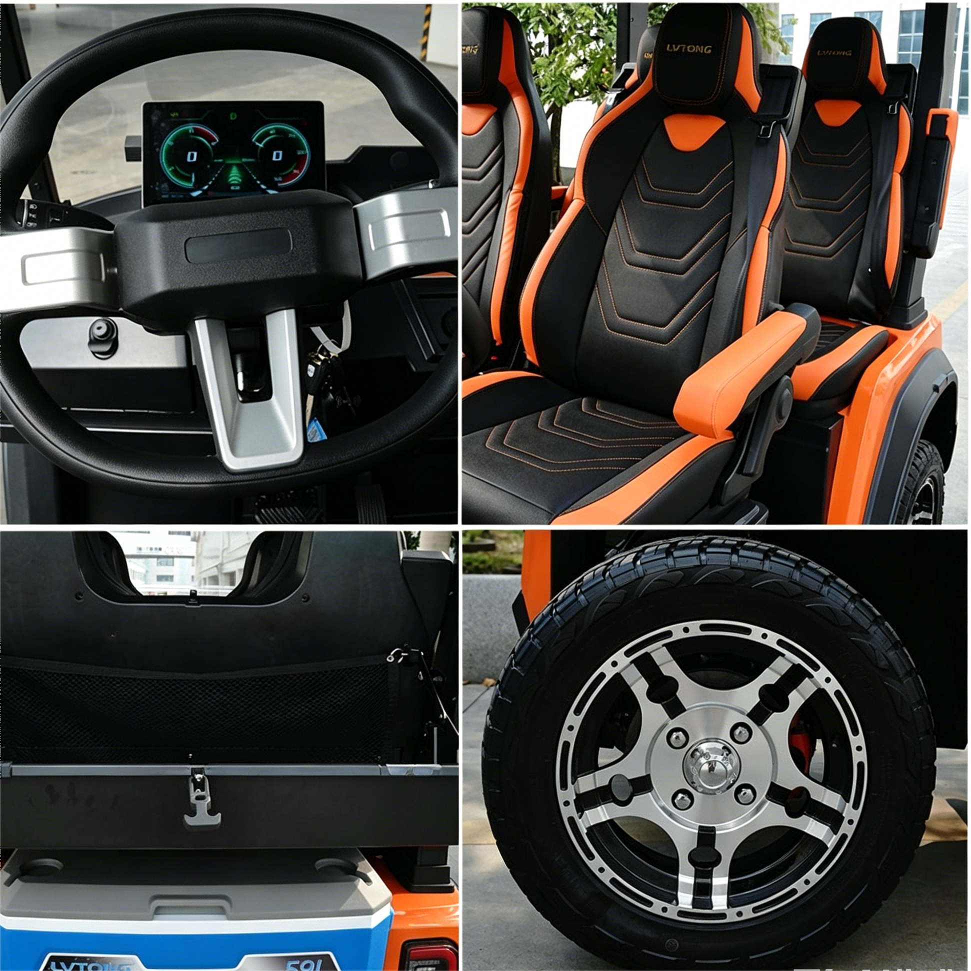 D202 Customized Golf Cart 4 Seater 72V Lithium Battery 4WD Off Road With Gps