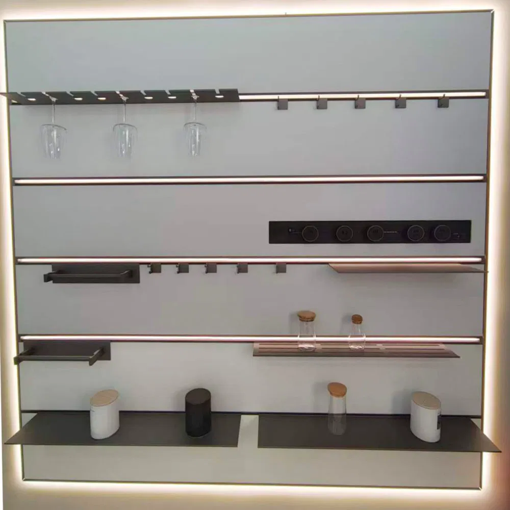 No Scratches Good Surface Treatment Wall-Mounted Modular Kitchen Track-Mounted Storage System