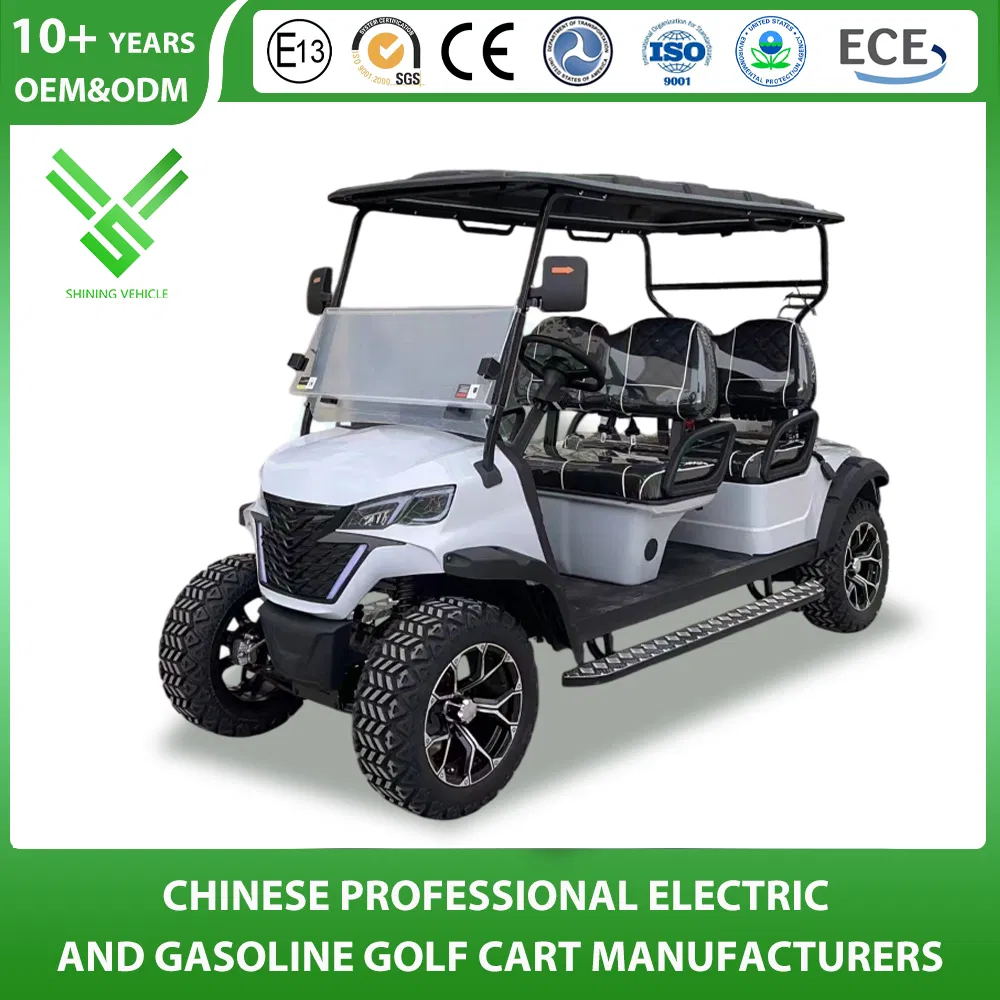 China Leading Golf Cart Manufacturer Lithium Battery Sightseening Hunting off Road Club Car 48V 72V 2+2 Seater Passenger Lsv Electric Golf Vehicle with CE DOT
