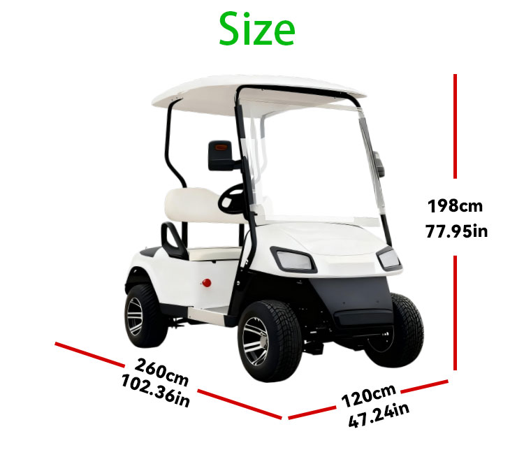 OEM Approved Mini 2 Seater 60v Battery Electric Golf Cart with 3KW AC Motor &amp; 90km Range Steel Frame for USA Bulk Purchase