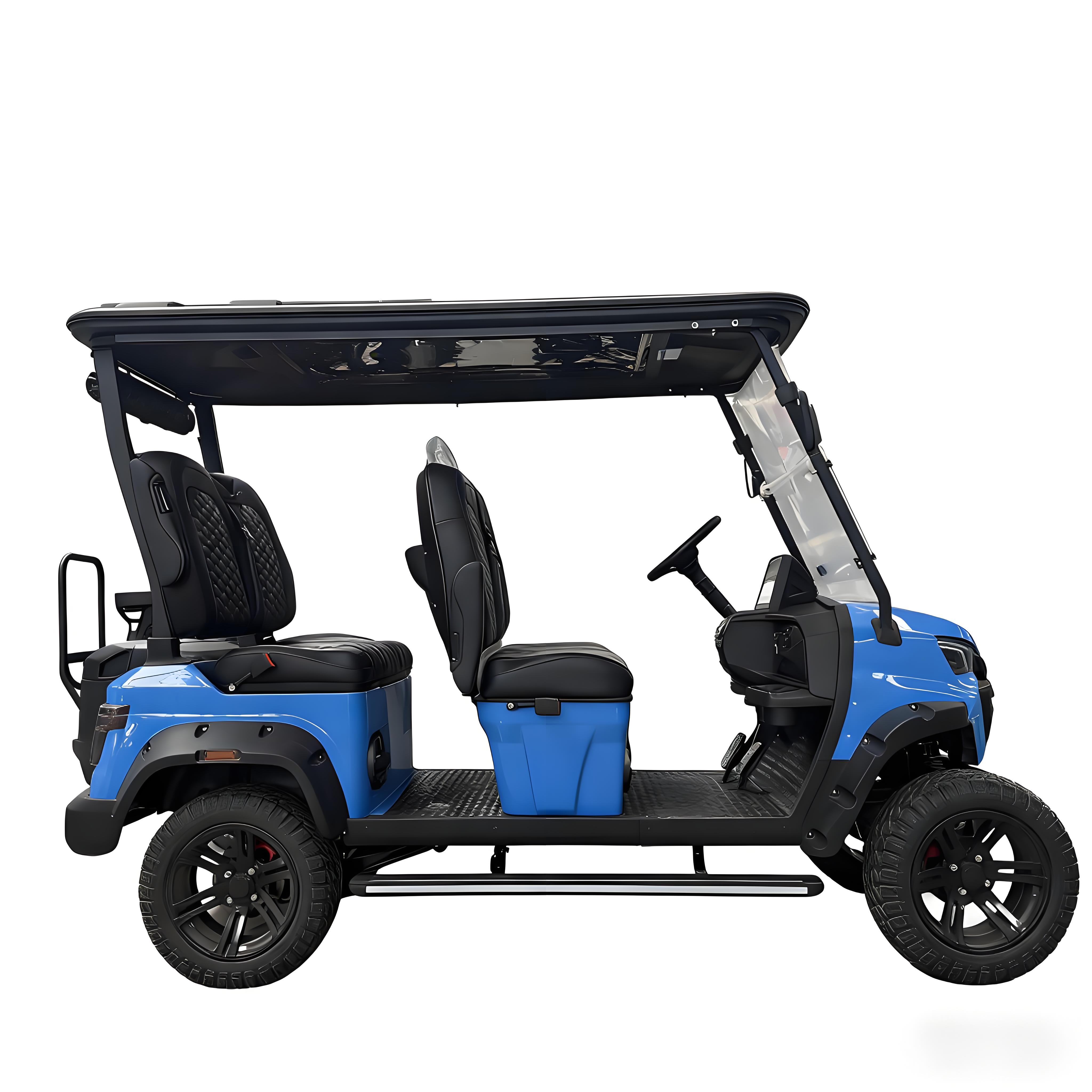 4-Seater Electric Golf Cart Utility Vehicle with Lithium Battery for Golf Course and Outdoor Hunting