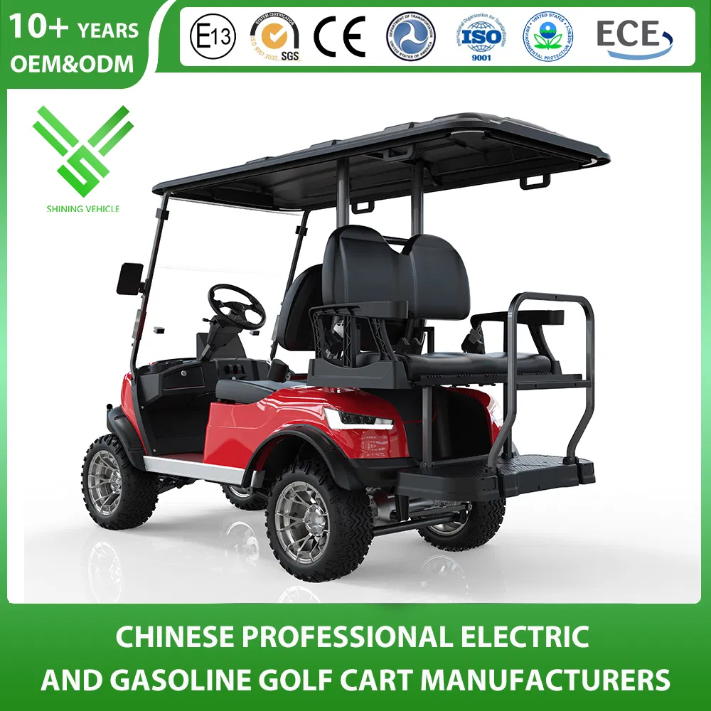 Wholesale Manufacturer Customized Color Seat Logo Golf Cart Stable and Comfortable 2/4/6/8 Seat Electric Buggy 48V/60V/72V Lithium Battery Operated Golf Cart