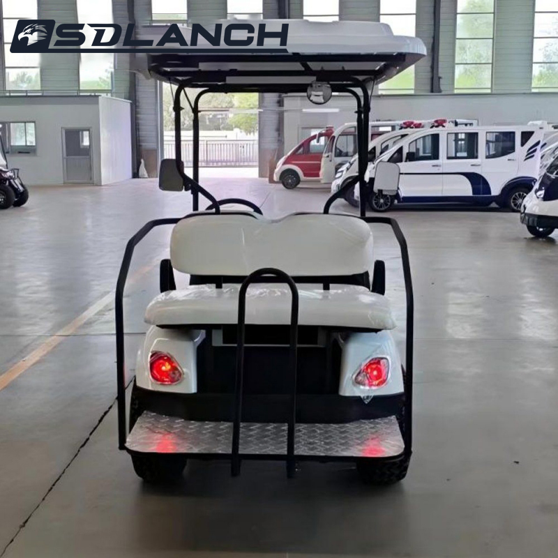 High Performance 4 Seats Electric Trolley Lithium Battery Powered High Speed 4 Wheels Electric Golf Carts
