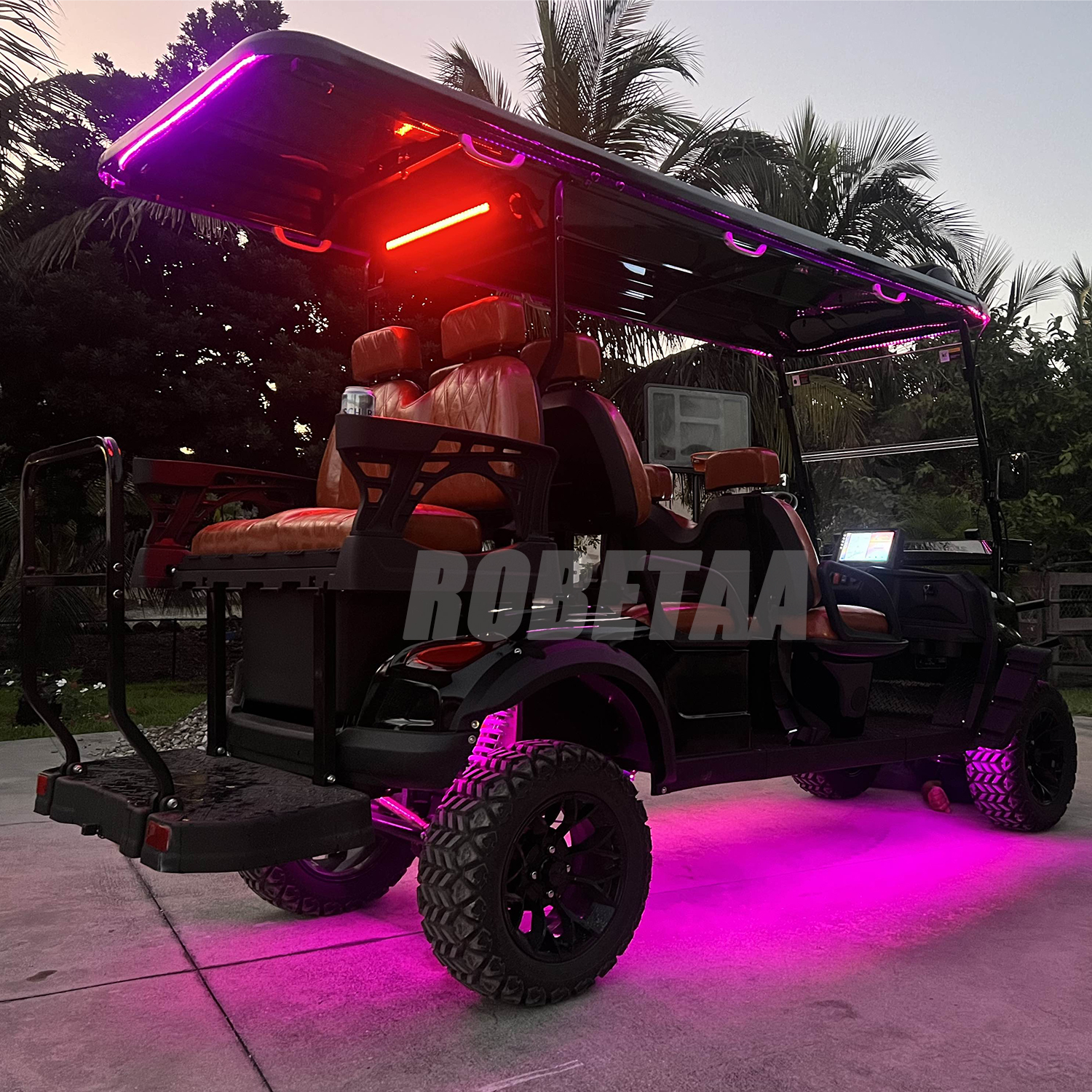 2026 New Design Lithium Golf Cart with Solar Panel 6 Passenger off Road Golf Cart Electric