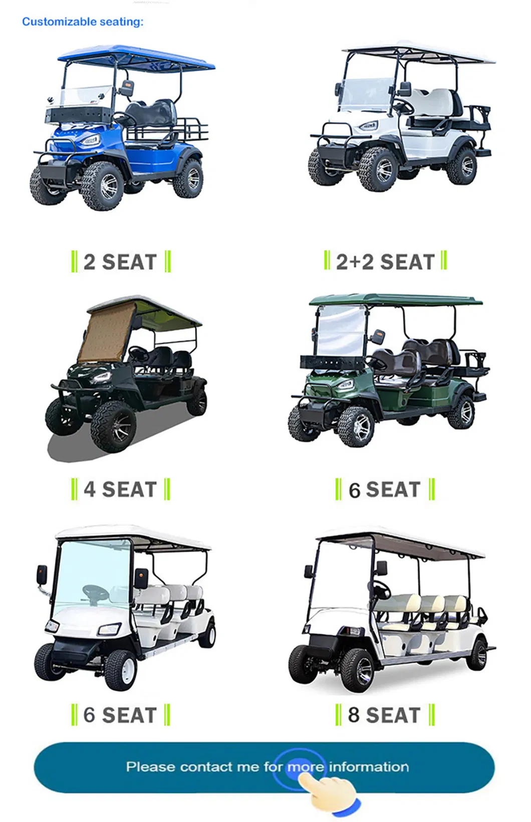 Customizable Electric Golf Cart Details