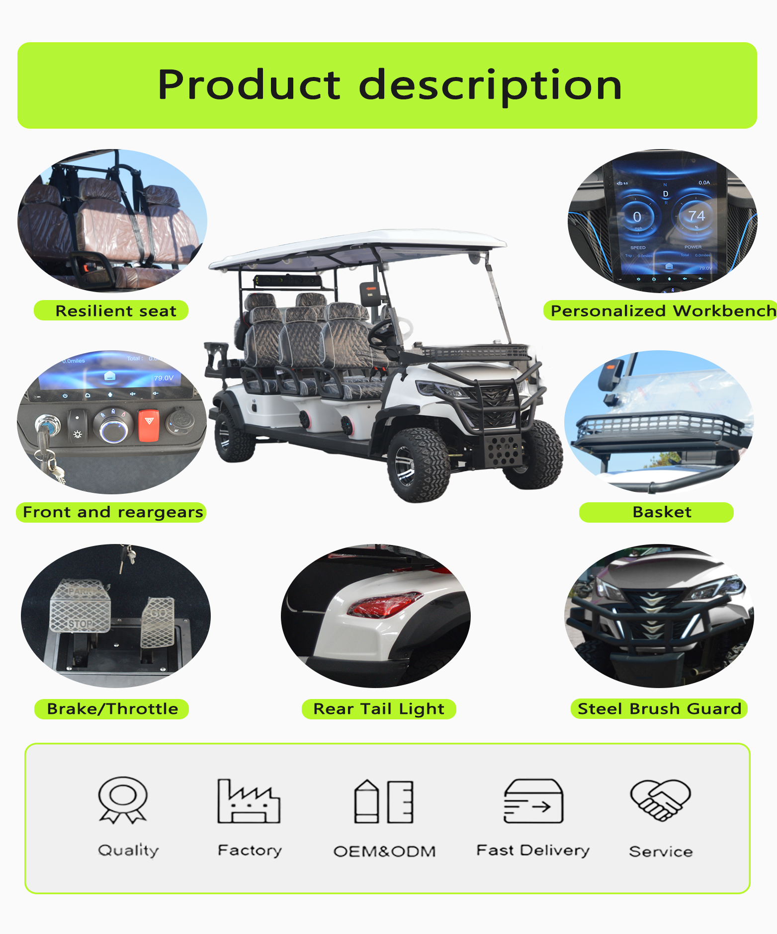 Electric Golf Cart Chassis View