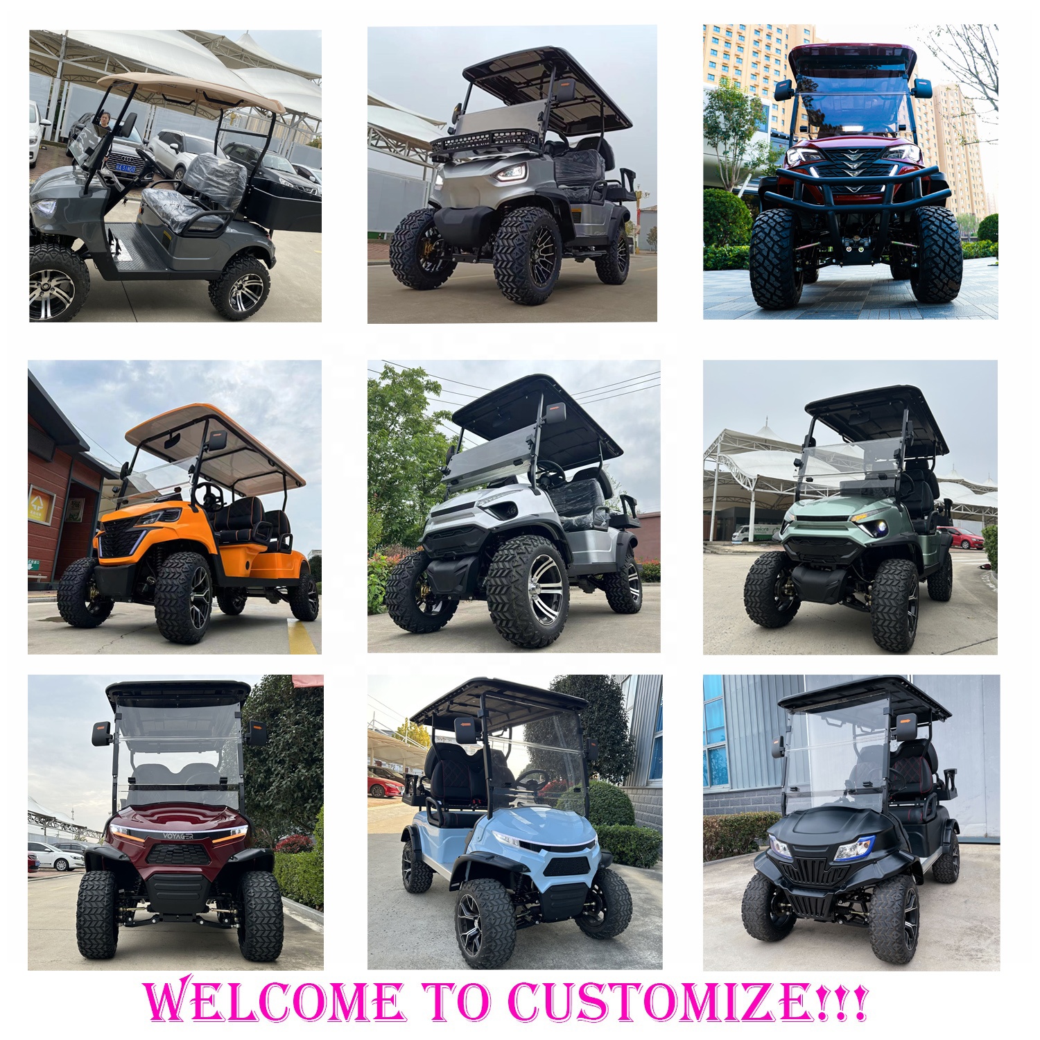 2024 High Quality Off-road Club 48V Cheap Electric Golf Carts 4 6 Seater Golf Buggy Price