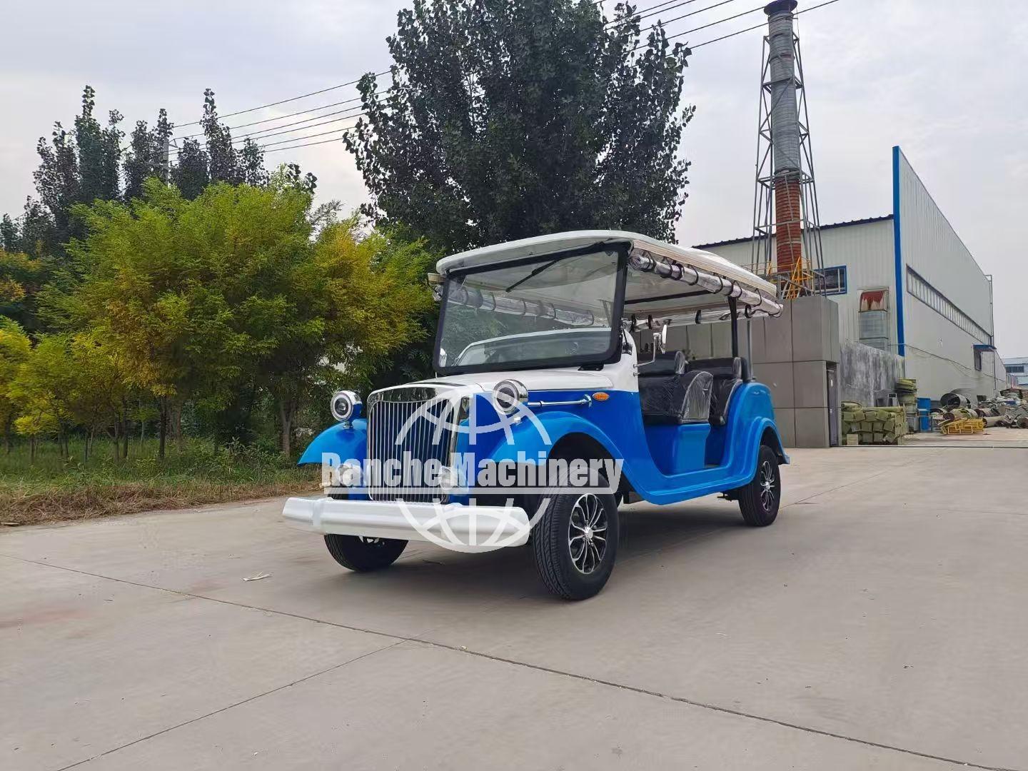 Customizable Four-Wheel Electric Vehicle Retro Classic Solar Powered Golf Cart with New Energy From Manufacturers