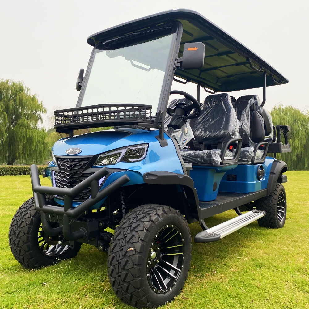 Max. 72V7KW AC System Lithium Battery Solar Panel 6 Seats Lifted Off Electric Golf Cart Buggy As Strong As 4x4 Golf Cart