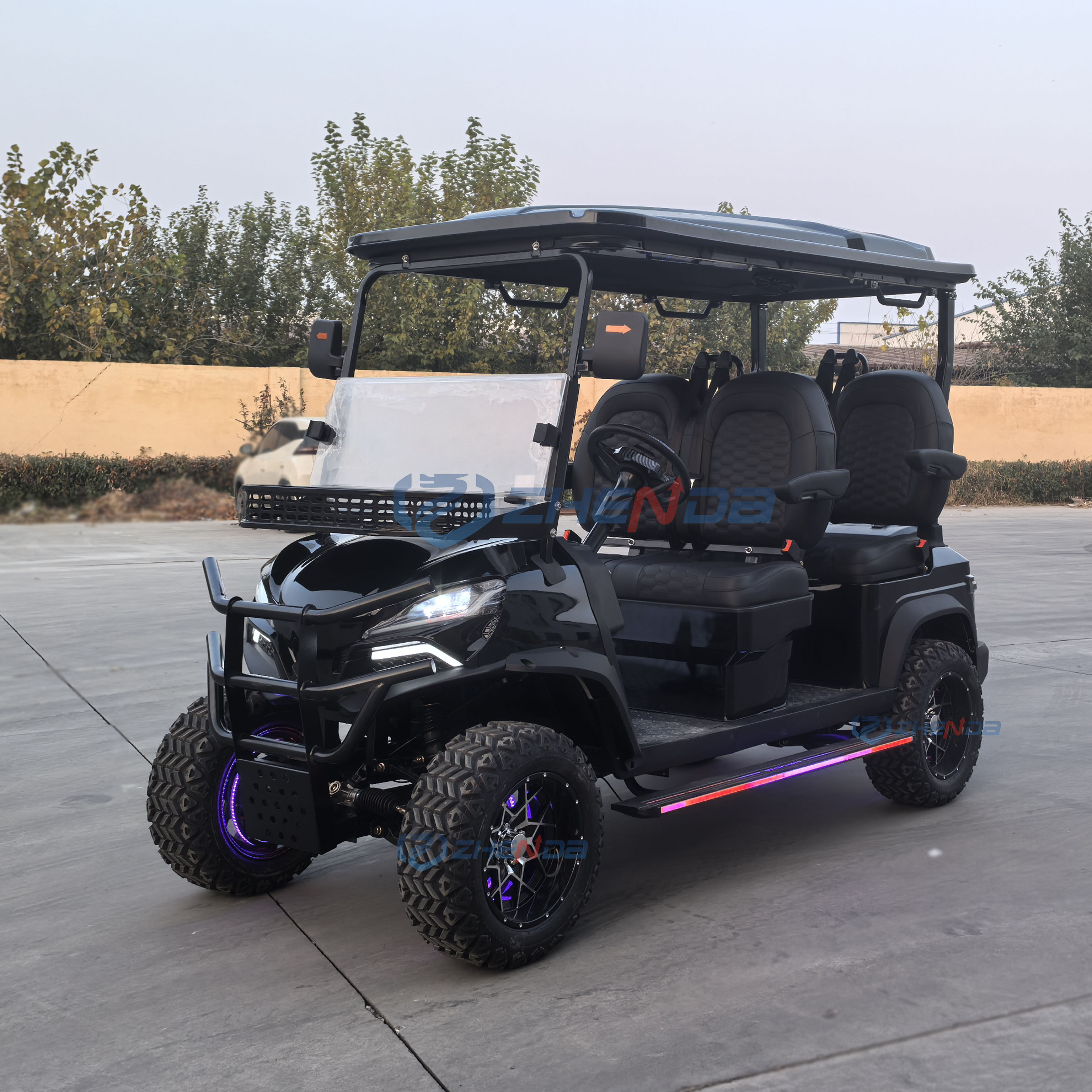 Customizable Solar Panel Electric Golf Cart 4 Seater Sightseeing Golf Scooter Off Road Club Car Deposit on Sale