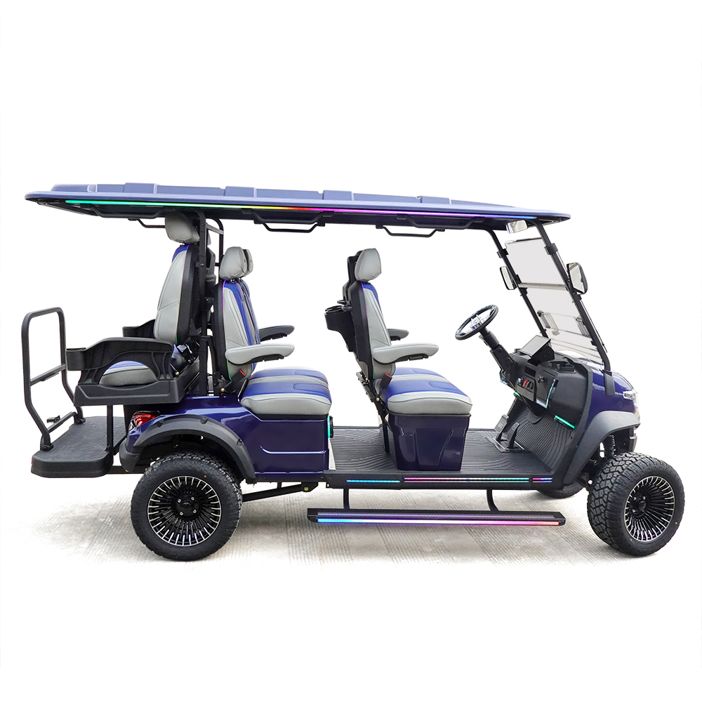 High-end Six-Seater Electric Golf Cart Intelligent Technology Luxury Comfort CE Certified 70-90km Range Designed for Upscale