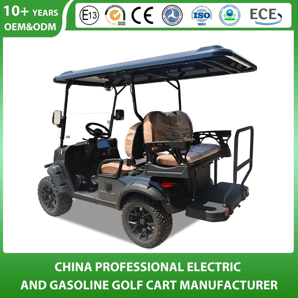 Shining Brand Golf Buggy Manfuacturer Customized 2+2 4 Seat Electric Buggy Hunting Utility 4 Wheel Lithium Battery Electric Motors Trolley Electric Golf Cart