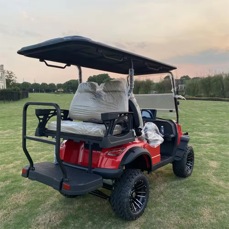 Tongcai CE Approved 4 Seats 48V System Long Range 80 Km Per Charge Quiet Operation Independent Front Suspension for Bumpy Path Comfort as Electric Golf Cart