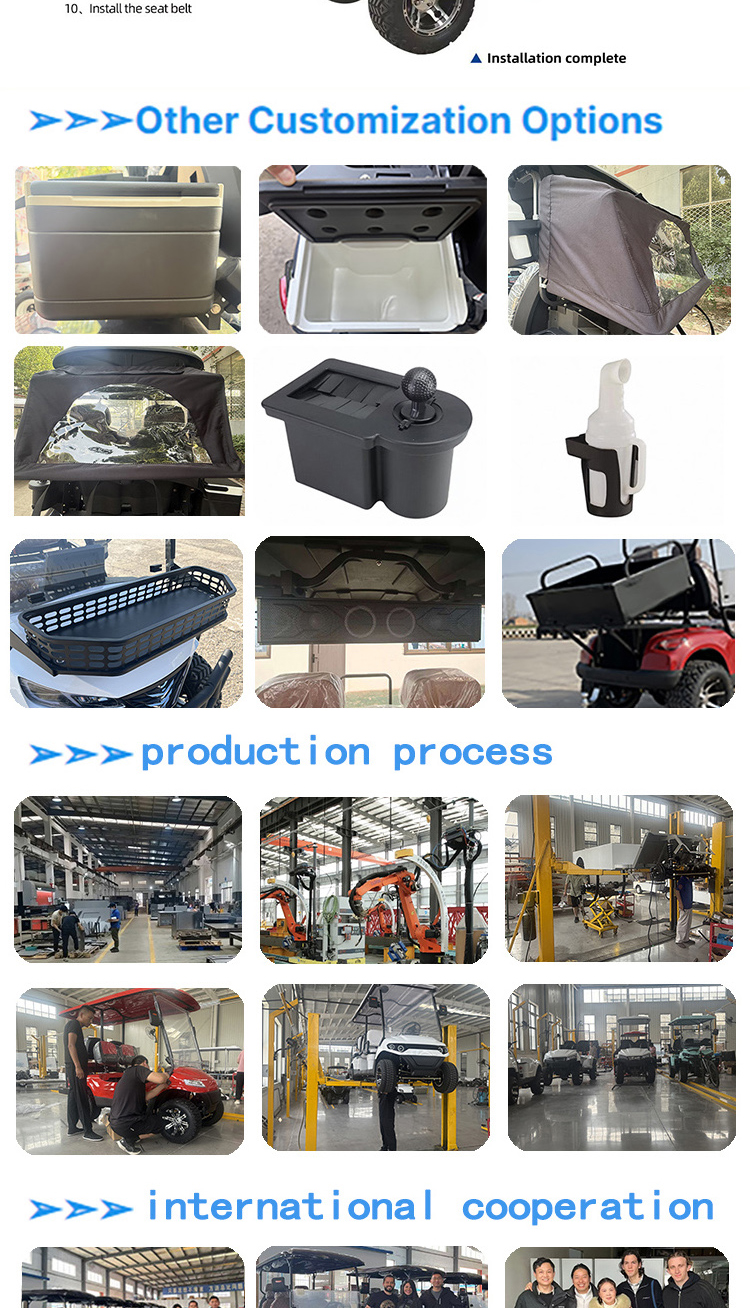 Luxury Electric 6seats Offroad Golf Cart Certified by CE DOT