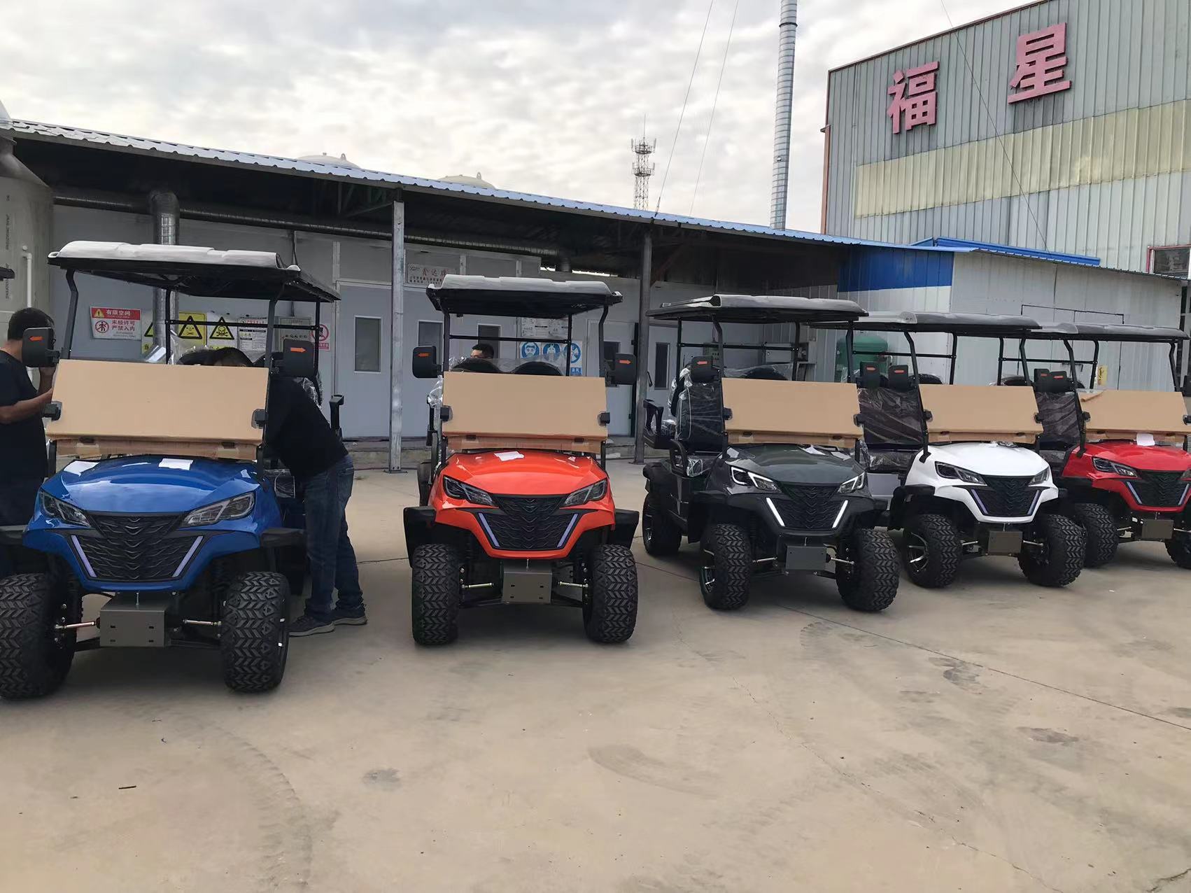 Off-road electric 4 seater golf cart wheels