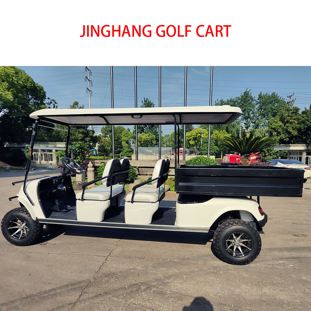 4 Seat Passengers Electric Utility Golf Cart Truck Vehicle with Cargo Box Farm Rear Box off Road