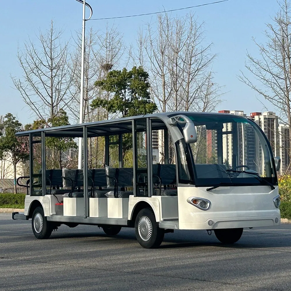 23 Seats Enclosed Tourist Bus Electric Sightseeing Car Shuttle Bus with CE 23-Passenger Open Sightseeing Car