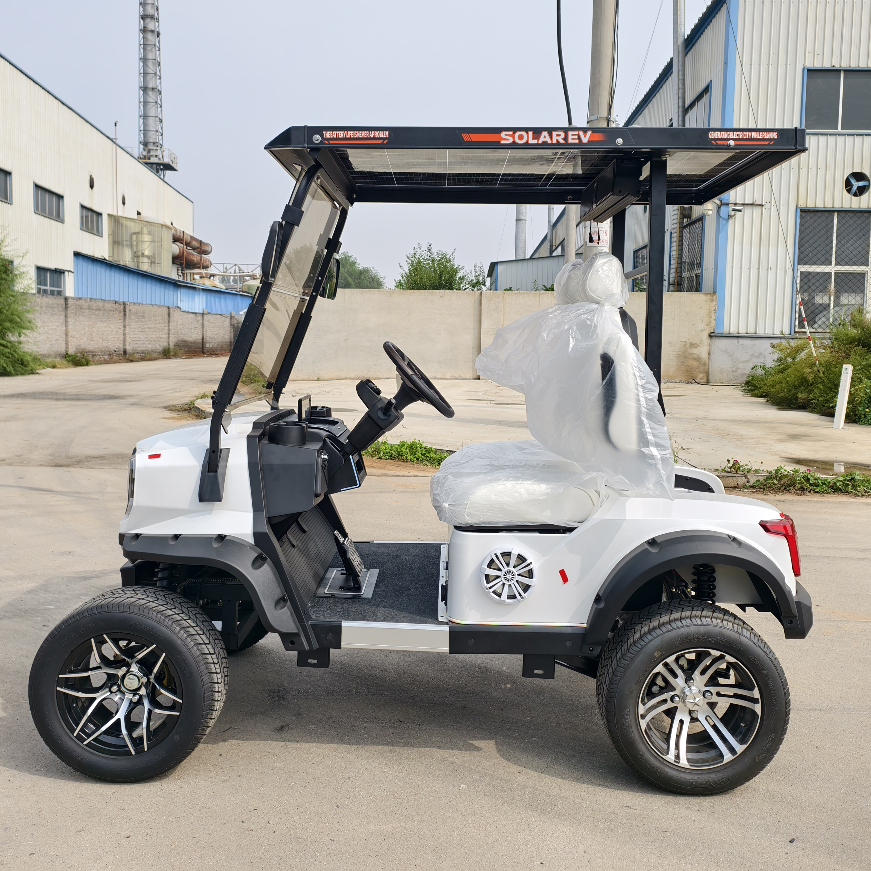 SEEWORLD New Energy Off-road Golf Cart Lithium Battery Solar Panel 4KW AC Motor 3-4 Seater Electric High Strength Carbon Steel