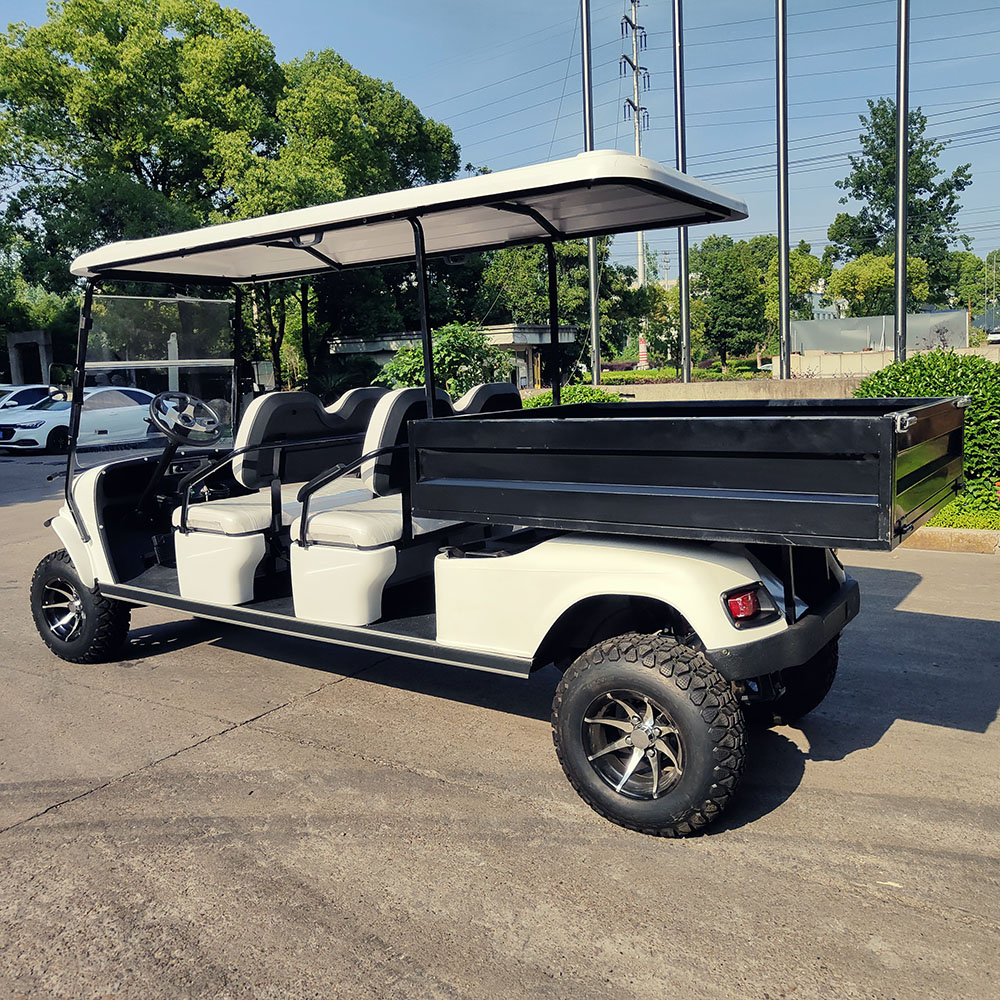 4 Seat Passengers Electric Utility Golf Cart Truck Vehicle with Cargo Box Farm Rear Box off Road