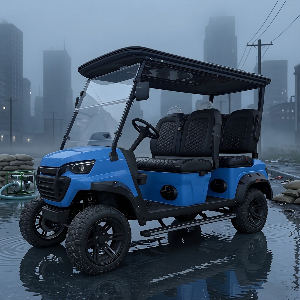 4-Seater Electric Golf Cart Utility Vehicle with Lithium Battery for Golf Course and Outdoor Hunting